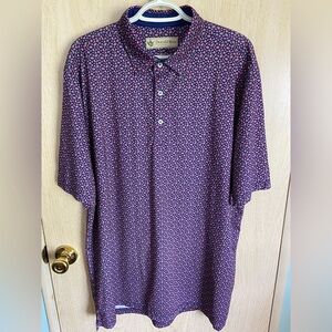 Donald Ross Mens Classic Fit Azalea Flower Print Jersey - NAVY MULTI size Large